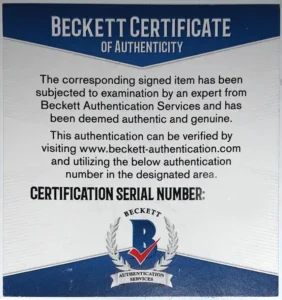 Beckett Certificate Logo