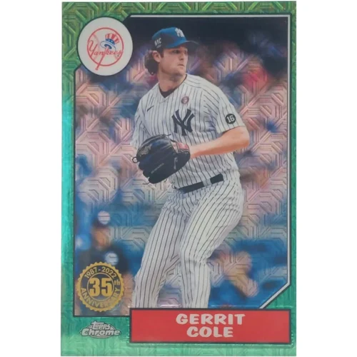 2022 Topps Chrome Gerrit Cole Grüne Parallel Card
