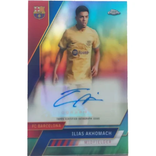 Ilias Akhomach Signierte 2022-23 Chrome Card