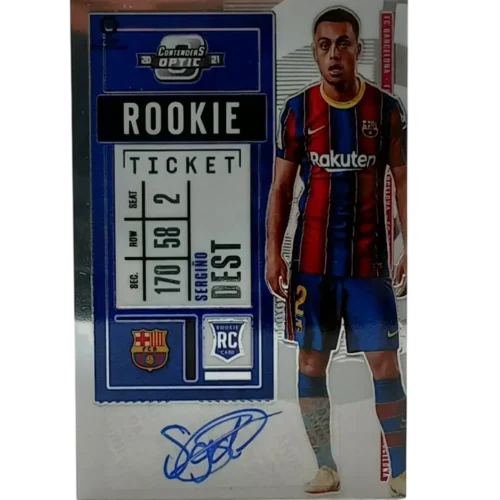Sergiño Dest signierte 2020-21 Chronicles Ticket Rookie Card