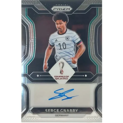 Serge Gnabry Signierte 2022 Panini Prizm Card