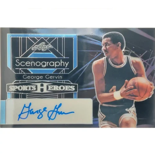 George Gervin Signierte 2024 Leaf Sports Heroes