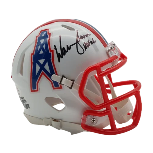 Warren Moon Signierter Houston Oilers Mini-Helm