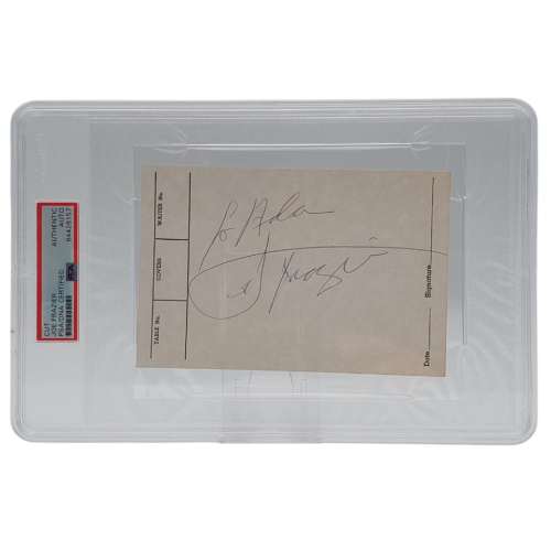 Joe Frazier Signiertes Cut -Slabbed Boxmemorabilia
