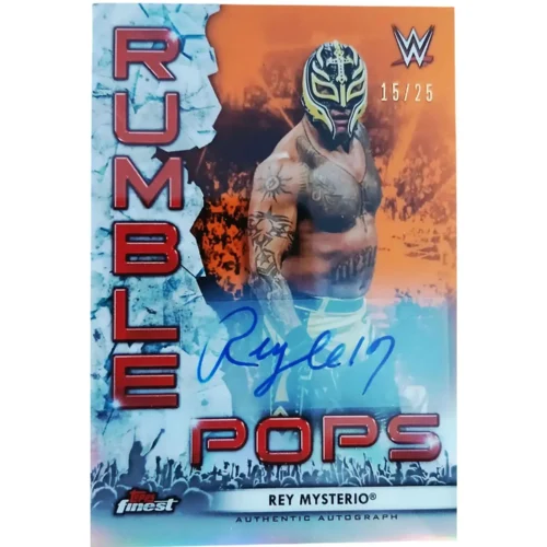 Rey Mysterio Autogrammkarte – 2021 Topps Finest WWE Rumble Pops 15/25
